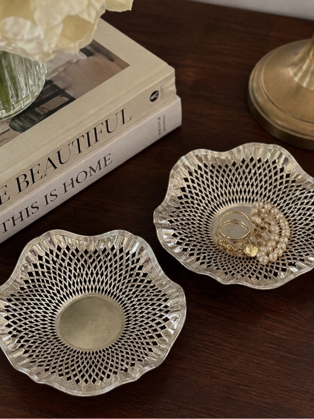 Vintage Apollo Silver Co. Quadruple Plate Openwork Dishes – Set of 2